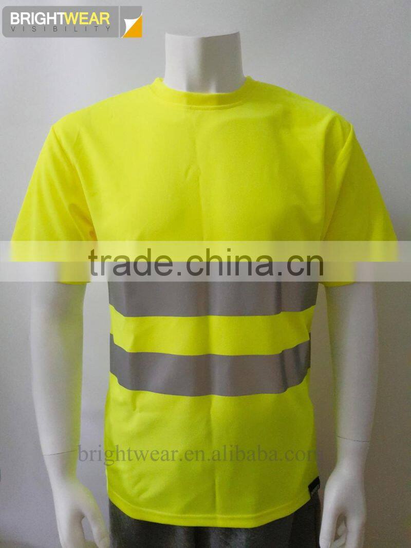 ANSI 107 high visibility long sleeve Chinastar sew-on tape breathable reflective tshirt