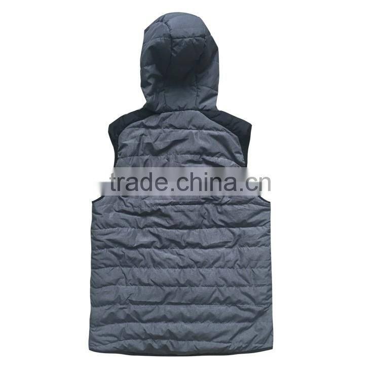 Light duck down padded winter tartan safety vest