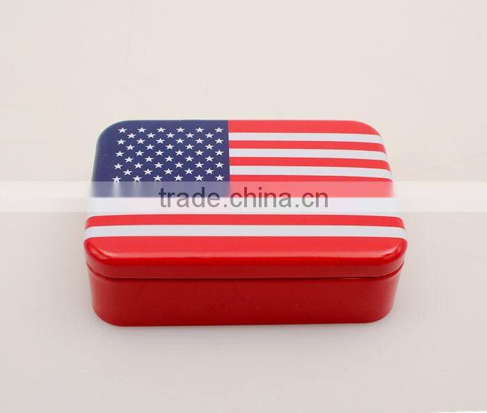 R1837H Manufacturer square tin box metal storage box wholesale gum tin box