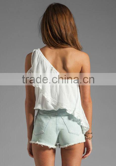 one shoulder asymmetric tops