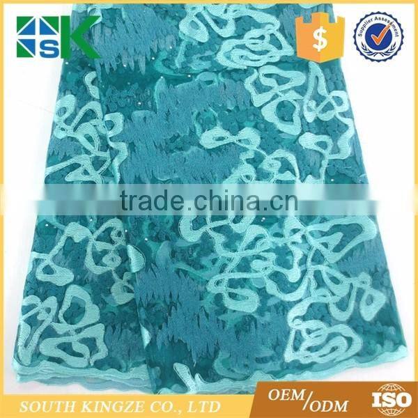 Wholesale beads decoration tulle embroidery swiss lace fabric african swiss voile