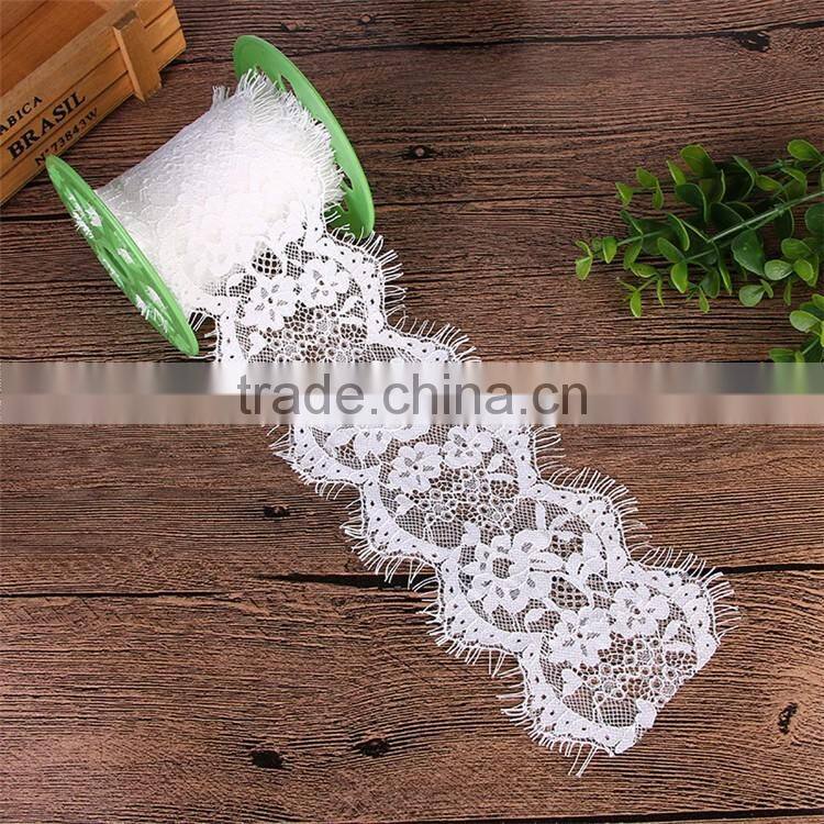 Garment skirt decorated eyelash lace trim