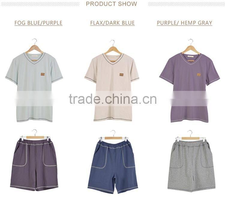 Professional Qianxiu adult cozy custom mens knit sleepwear pajamas