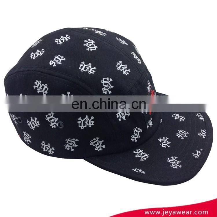 Wholesale black 5 panel hip hop snapback all kinds of hat and cap printed cap