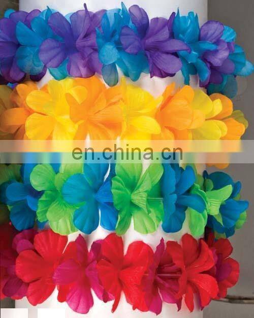 Rose flower lei garland rose headband silk headband lei headband kauai headband