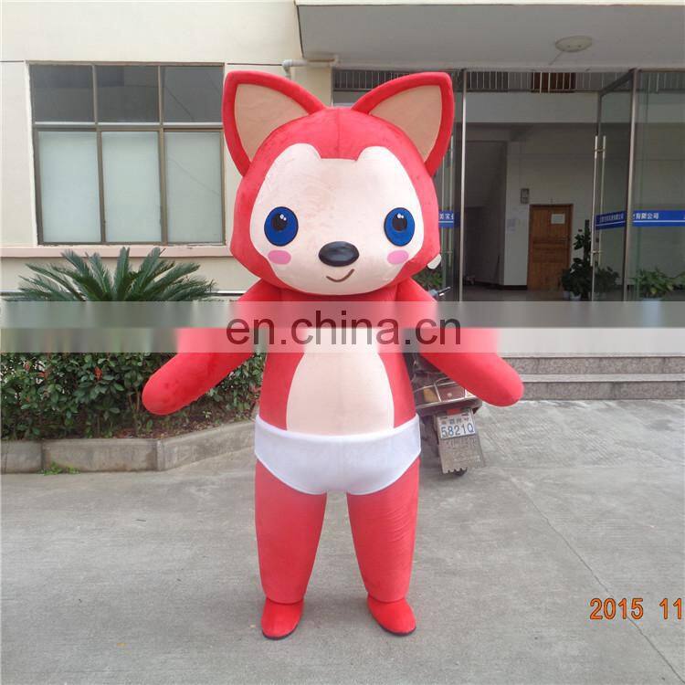 Adult size plush ali fox mascot costume for sale