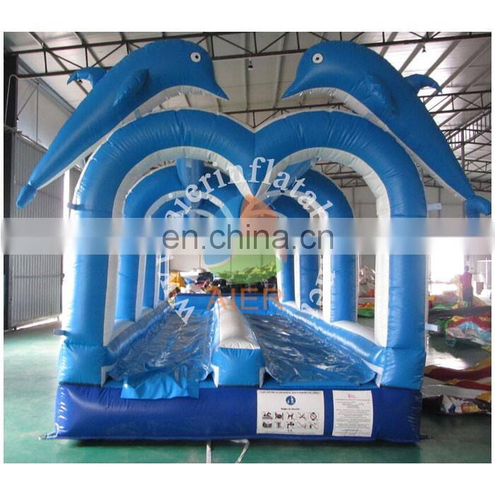 inflatable multi slide inflatable slip inflatable dolphin slide game