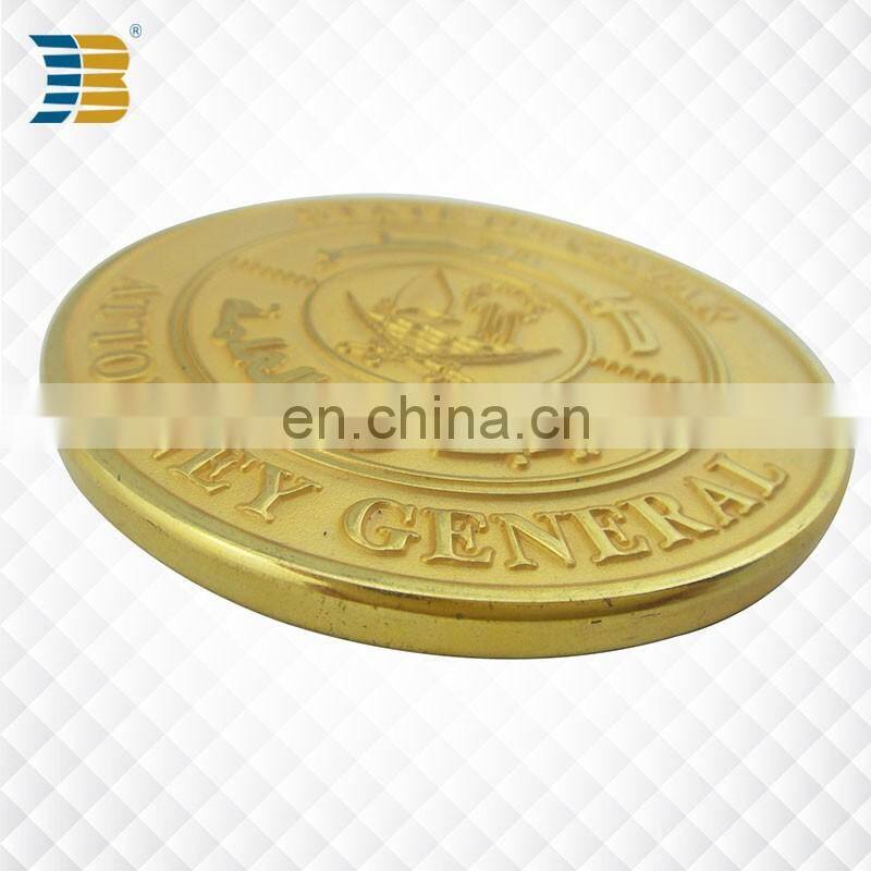 high quality custom made gold coin for Qatar attorney general