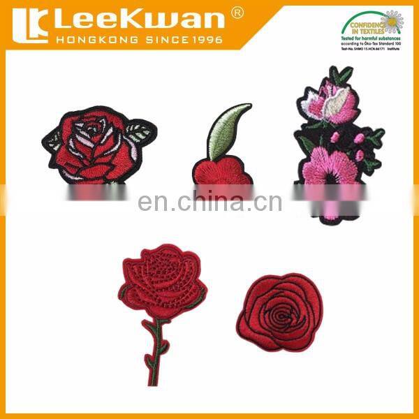 Wholesale Custom Flower Embroidery Patch/Flower Applique
