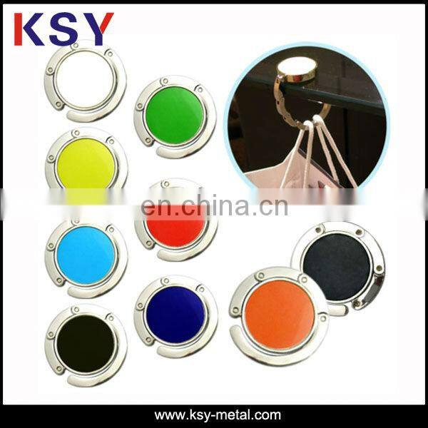 Unfold metal bag hanger hook/OEM metal Purse Hanger for Table