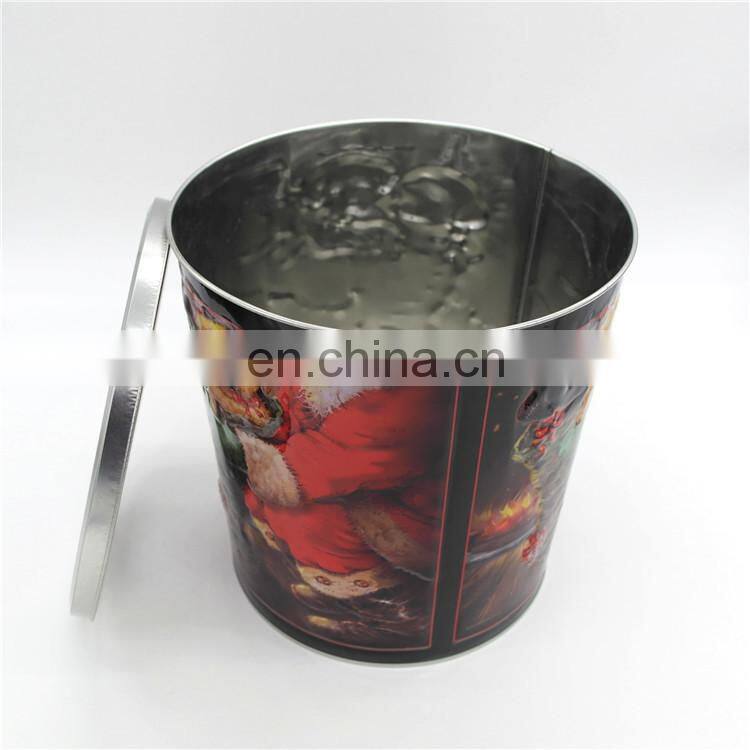 Durable food safe hot saled wholesale popcorn tin can bucket