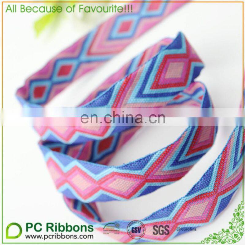 2.5cm custom woven jacquard embroidered ribbons