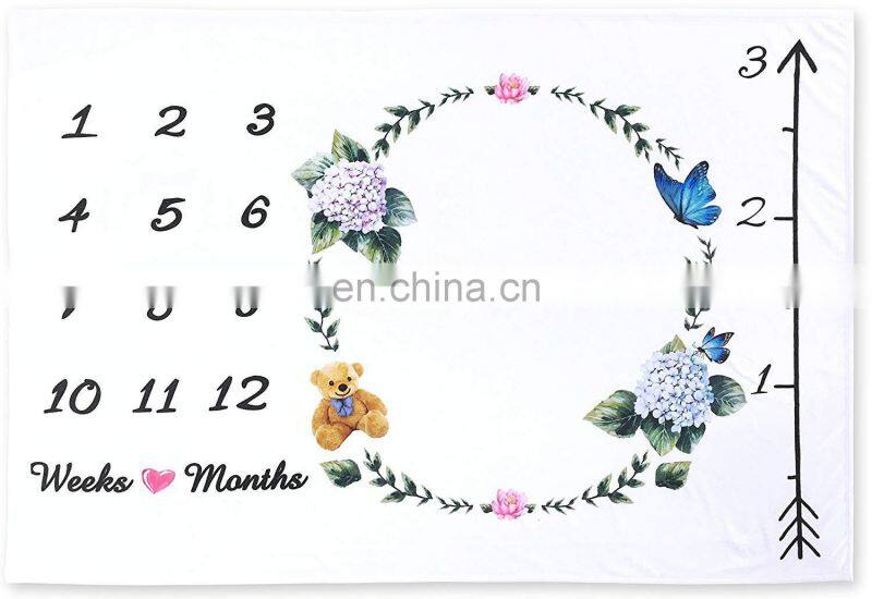 2019 super soft birthday photography baby monthly milestone blanket