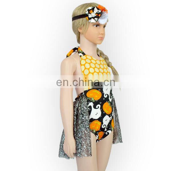 New Fashion Halloween Baby Tulle Romper Girls Summer Backless Romper Clothes Wholesale Baby Dress With Hair Band