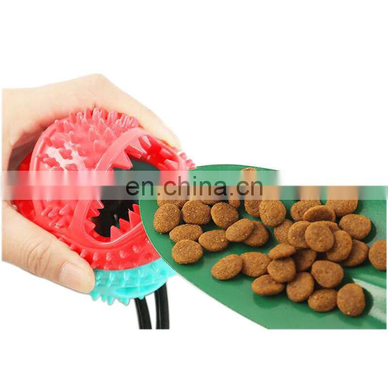 Wholesale Customized New Design TPR Dog Chew Toys Squeak Dispenser Ball Dog Toothbrush Toys