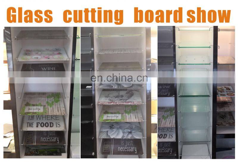 Break resistant heat odor stain resistant tempered glass cutting board chopping blocks with factory cheap price