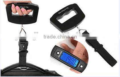 Urparcel 50kg/ 10g Pocket Electronic Digital LCD Luggage Travel Weighing Scale Handheld Balance Scale with Hanging Strap