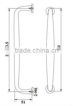 LP01:Stainless steel Long Privacy or Passage Door Pull handle