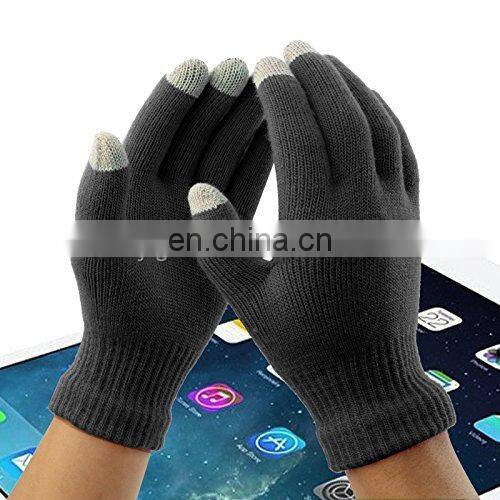 Multi-color Soft Unisex Acrylic 3 Finger Smart Touchscreen Gloves