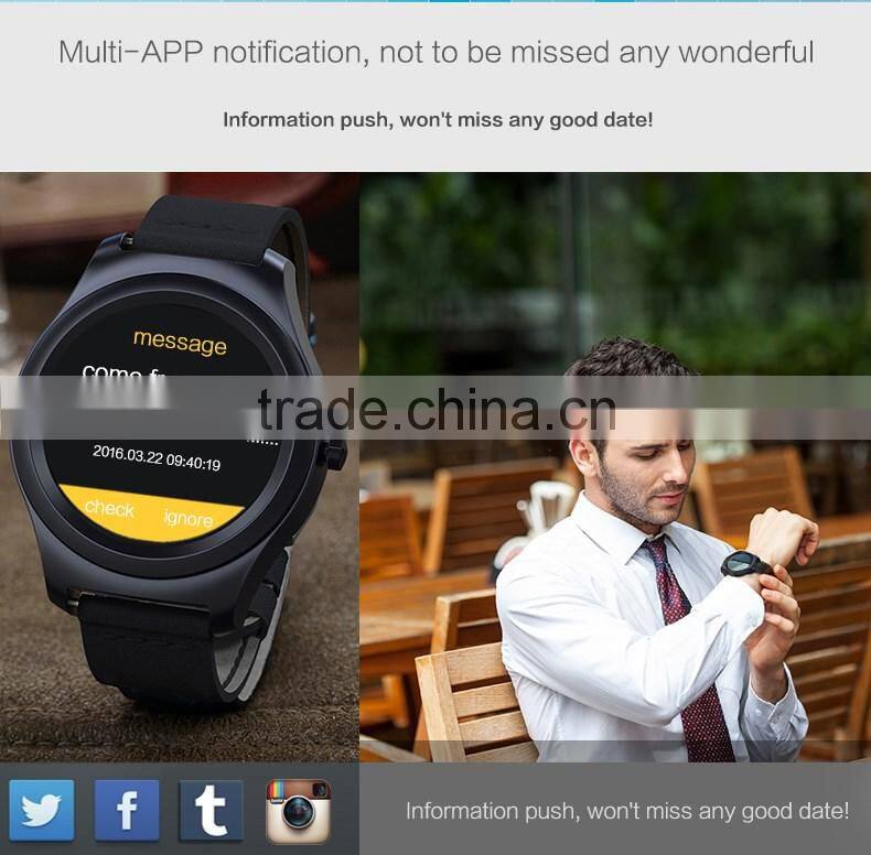2016 round screen watch ips full round touch screen Q2 MTK2502 smart watch for android &ios.