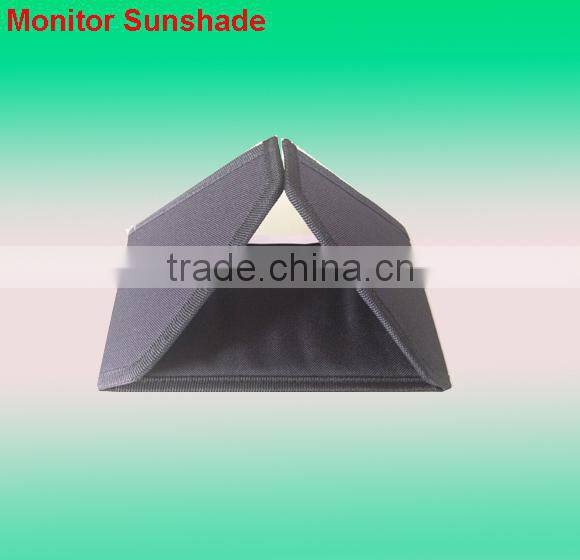 Professiona design 10" foldable front windshield sunshade of camera monitor with light and stable