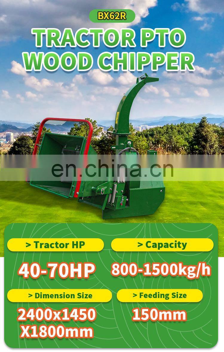 Big chipping capacity high efficiency BX62R BX92R, pto Log Timber Wood Branch Chipper Shredder