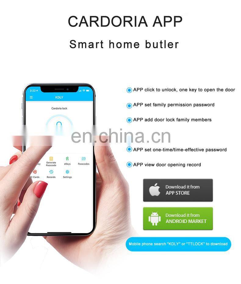 Display Handle Hotel Keyless High Security Smart Door Lock Fingerprint