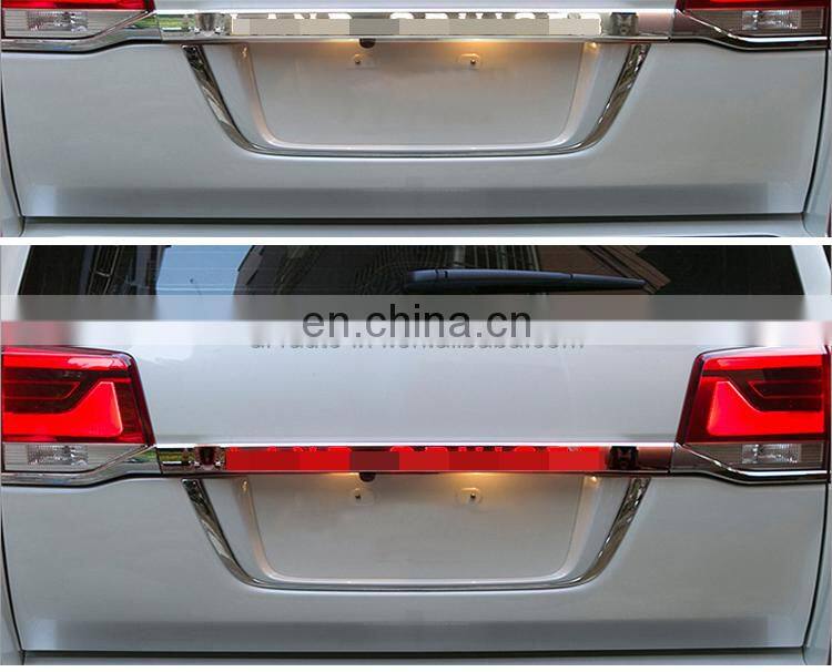 ABS Chrome Rear Trunk Lid Cover Trim With LED For Land Cruiser 2016+