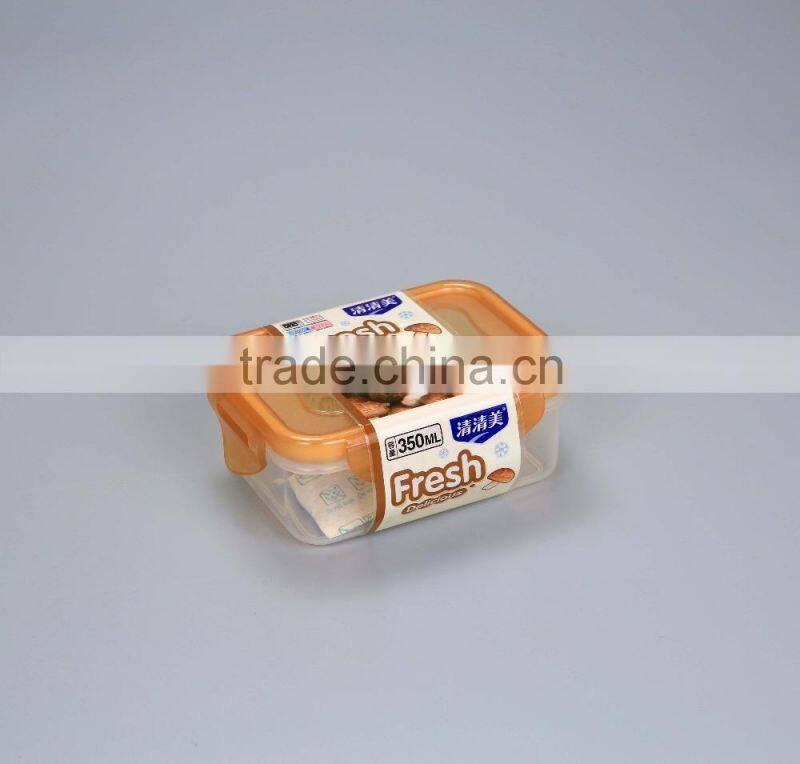 Hot Selling airtight Square Plastic Microwave Lunch Box with cutlery