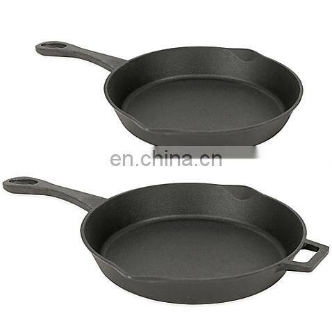 Non-stick cast iron enamel square camping double BBQ charcoal grill pans