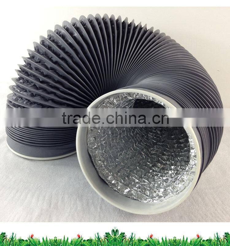 Factory price good quality grey aluminum flexible air duct flexible ventilation pipe