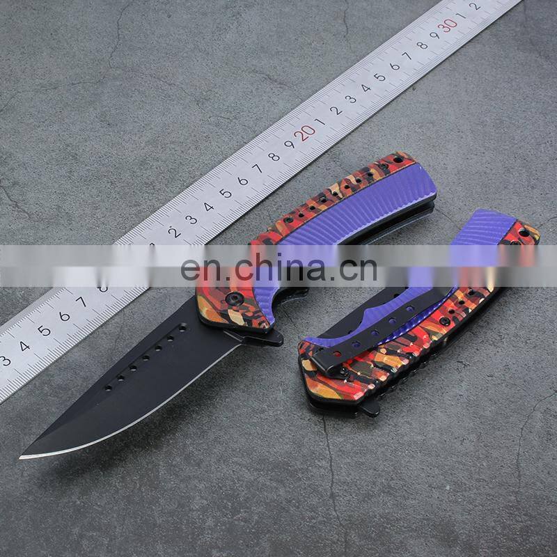 New Trends Outdoor Camping Hunting Bushcraft Folding Foldable Knife Tactical Paracord Survival Military Pocket Knife