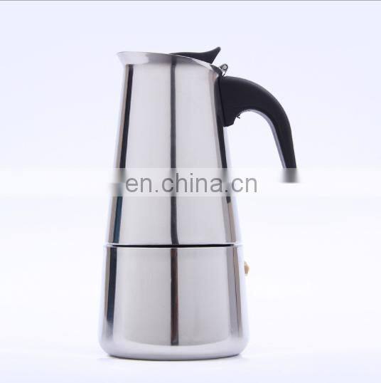 CHINA FACTORY 6 Cup Coffee Maker Stovetop Espresso Coffee Maker Moka Coffee Pot Stainless Steel