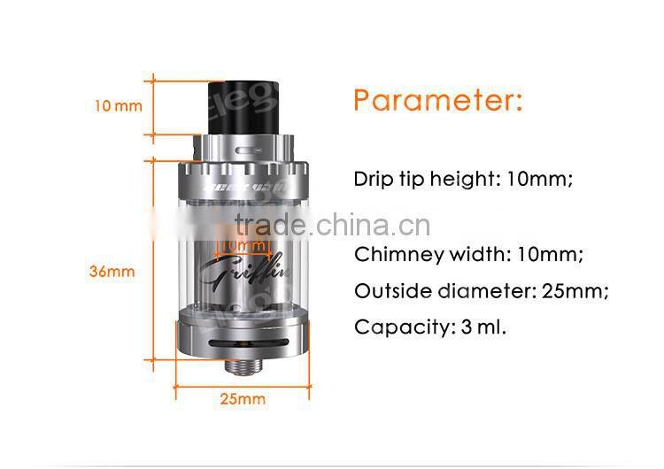 Elego Newest Coming Original Geekvape Griffin 25 Mini RTA Tank , Tsunami 24 Glass , Eagle Tank