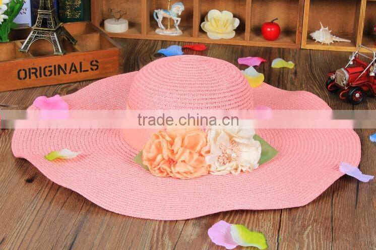 Summer Beach Wide Brim Straw Hat Women's Summer Fashion Straw Hat