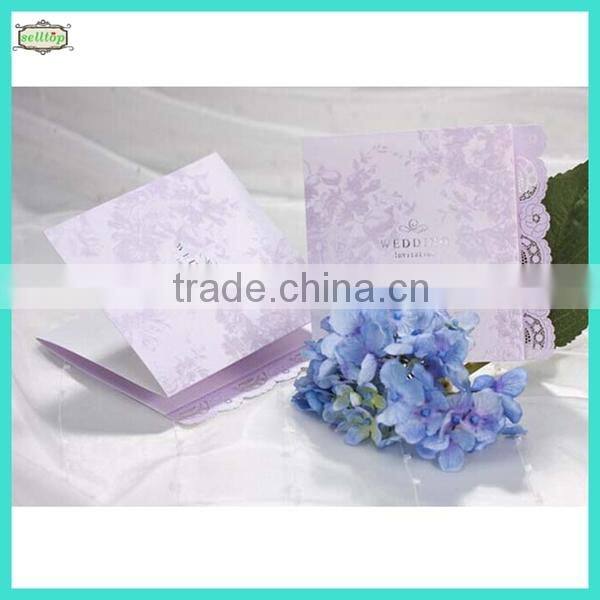 2014 high quality royal blue wedding invitation