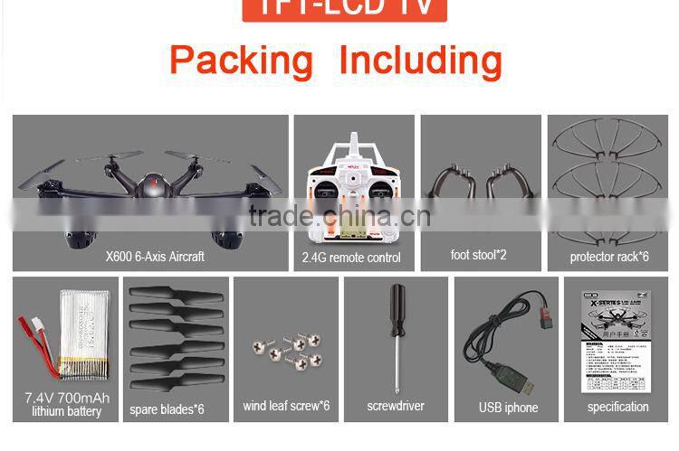 New arriving! MJX X600 drone Upgrade 2.4G 6 Axis RC Quadcopter Can Add C4002 & C4005( wifi FPV) Camera CF mode drone