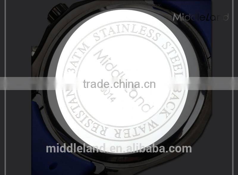 Hot-selling MIDDLELAND promotional custom silicone multi-function sports man wrist watch stainless steel case