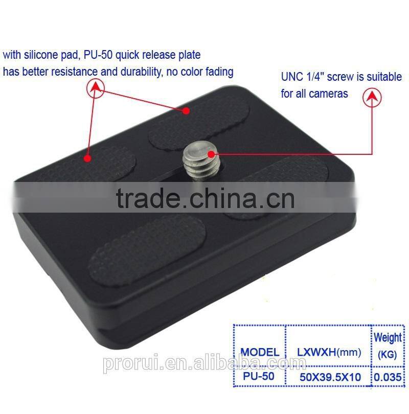 F07874 Leather Hand Wristband Strap Bundle + Hook + Metal Quick Release Plate for Tripod SLR DSLR Camera