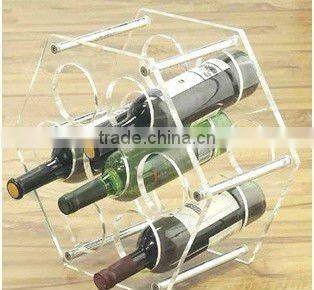Hot selling acrylic Floor Standing wine bottle holder
