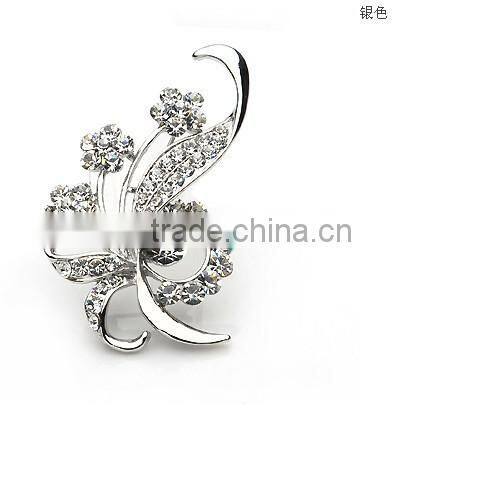Noble beauty full diamond crystal high-grade pin brooch
