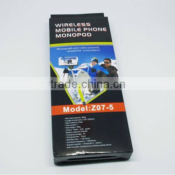 Factory New Arrival Z07-5 Wireless Bluetooth Monopod for Mobile Phones with Dual System