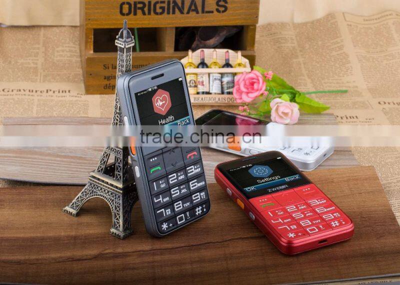 SOS senior phone healthy care GSM senior people with heart rate monitor products for the elderly