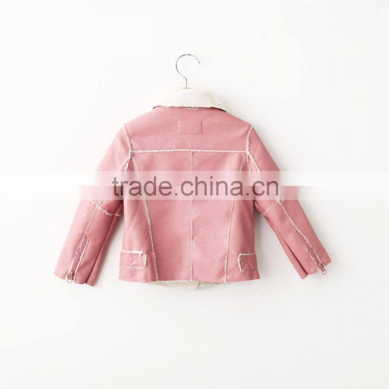 Kids clothing autumn winter new children leather girl coat high quality girls outerwear kids wear