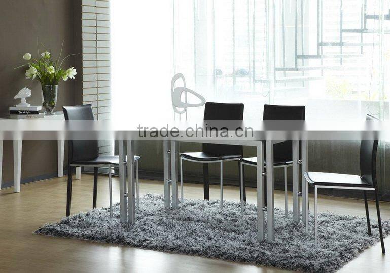 modern PVC leather and silver painting metal chair for dinning room