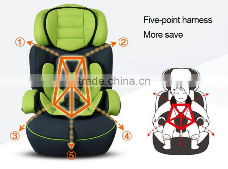2015 new Convenient portable car baby seat with ECE R44/04 for group 1+2+3 (9-36kgs, 1-12 year baby)