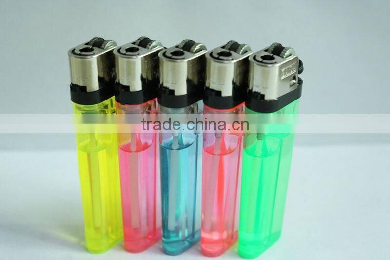 Cheap price transparent color flint disposable lighter