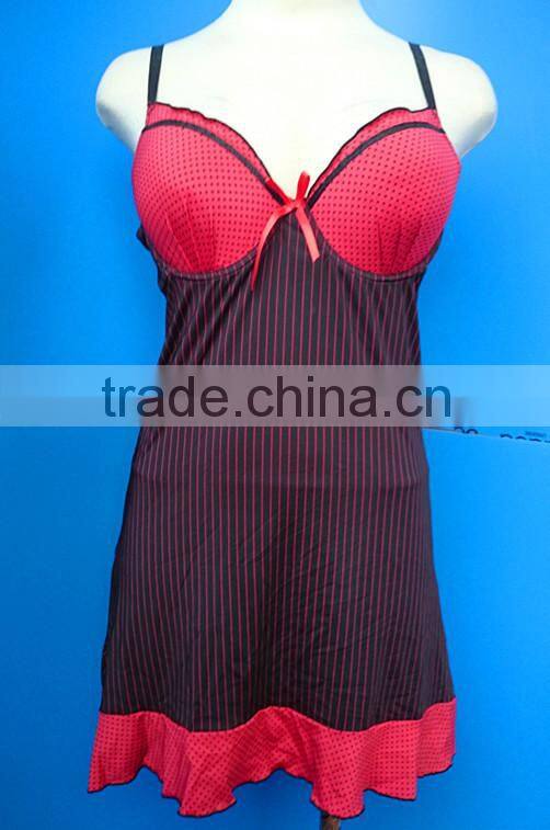 Shadow Stripe Printed Microfiber Babydolls