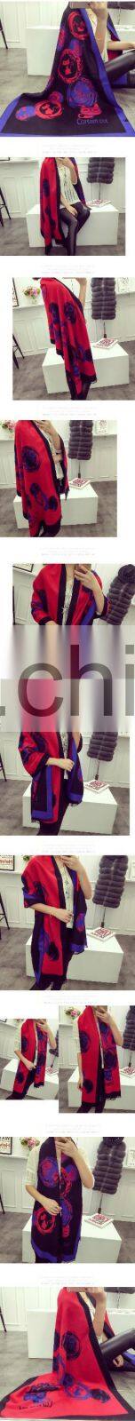 HOT New Arrival Fashion Cute Cartoon Cat Knitting Warm Acrylic Tassel Brand Pashmina Scarf for Women