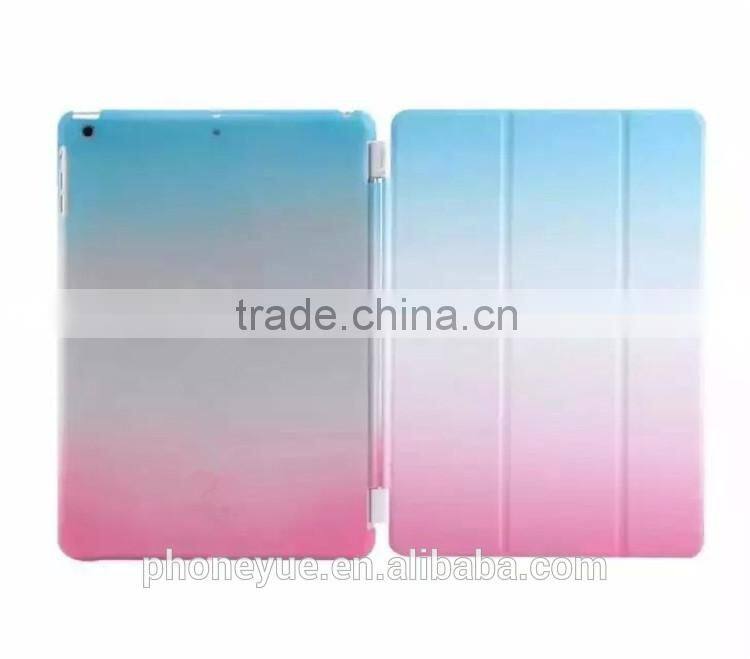 Rainbow Color Gradual Changing Wake Sleep Smart Tablet Case for iPad Mini